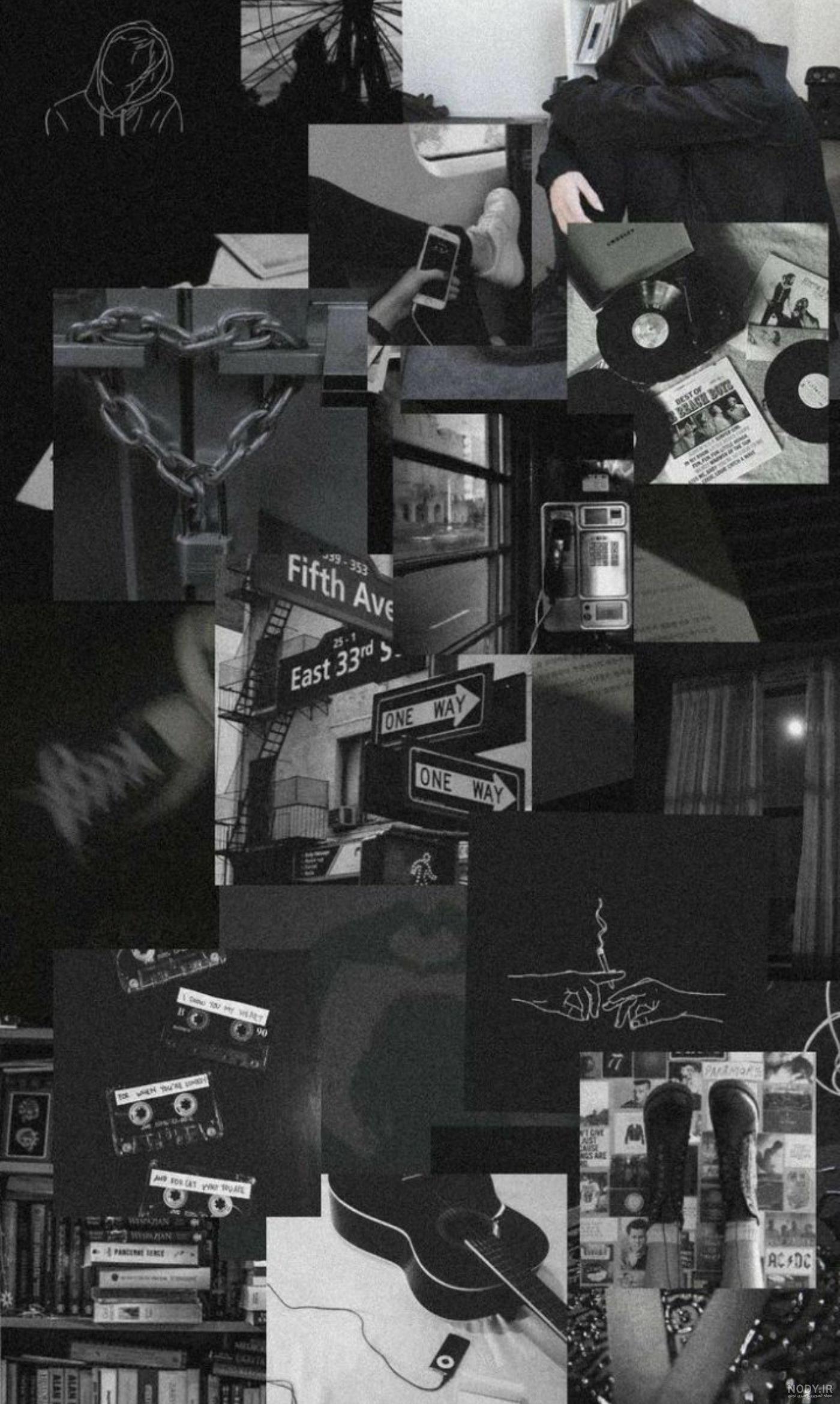  بک گراند سیاه سفید دخترانه