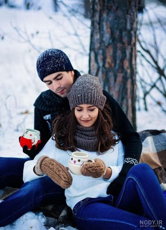 50 ژست عکس در برف جدید برای ایده عکاسی در زمستان - مینویسم