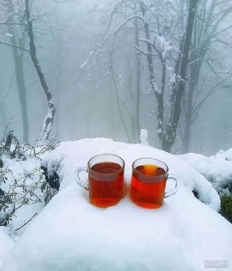 عکس دونفره برفی عاشقانه