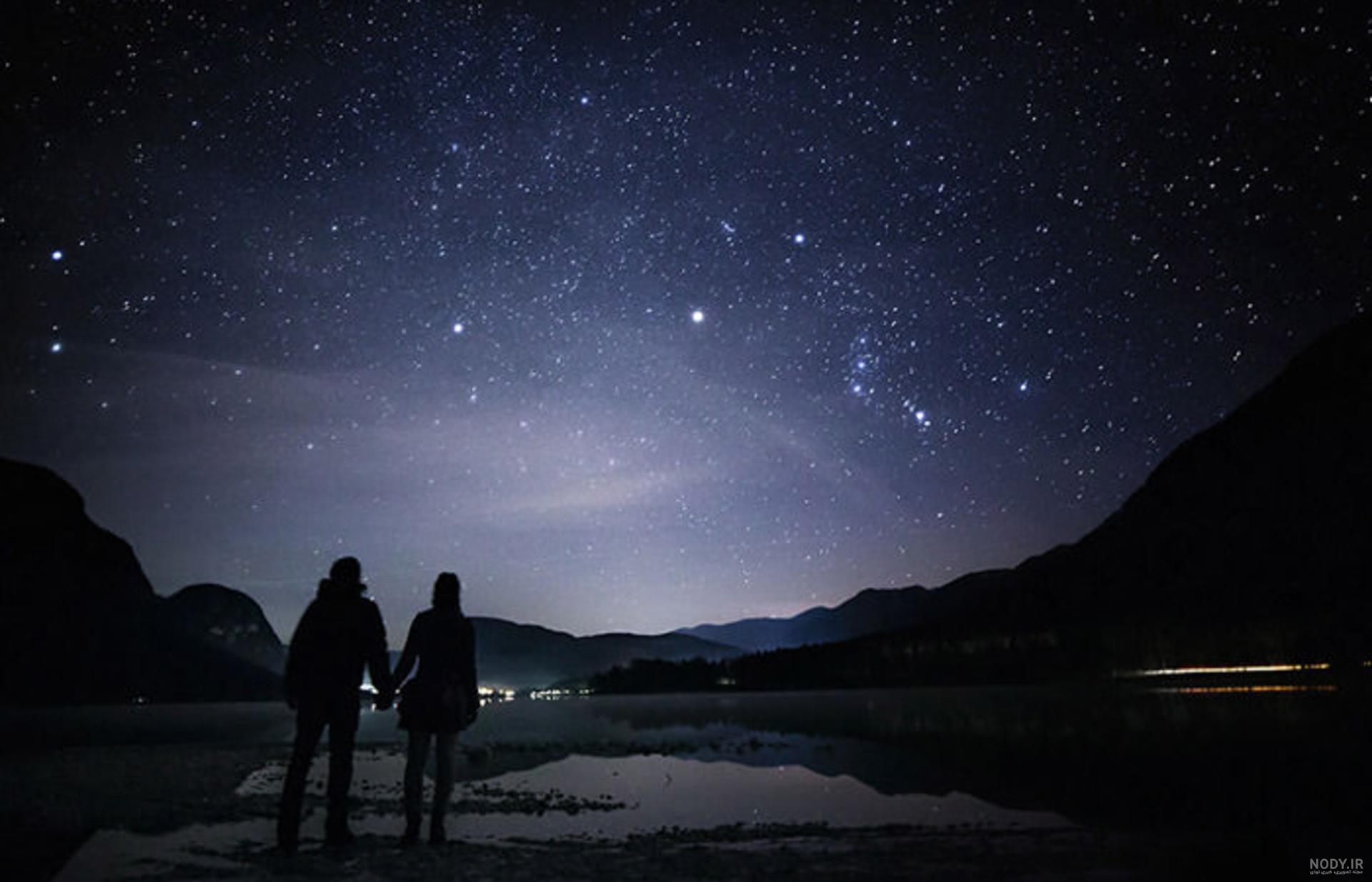 عکس شب پر ستاره برای تصویر زمینه - عکس نودی