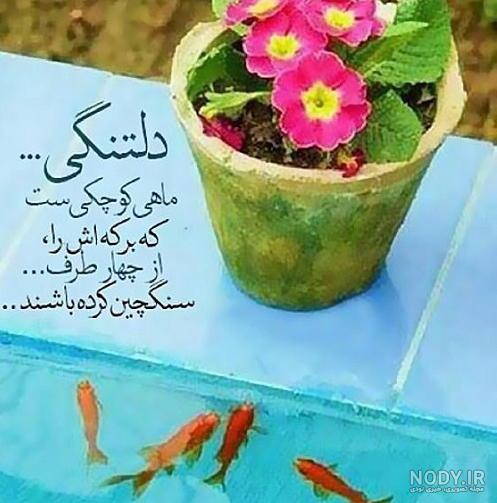 عکس نوشته عاشقانه با پس زمینه گل برای پروفایل