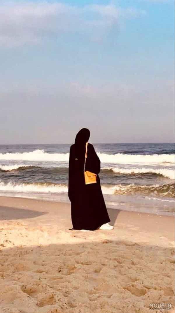 عکس پروفایل دختر کنار دریا از پشت