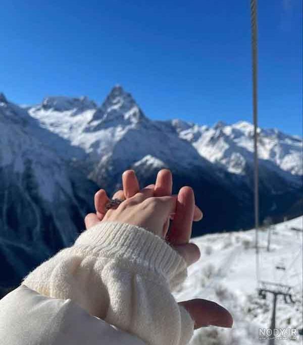 مدل عکس دونفره برفی