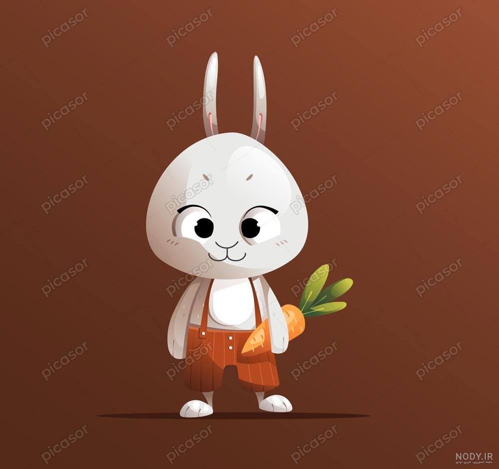 ۲۰ عکس خرگوش کارتونی با‌مزه برای پروفایل و مدل نقاشی - ستاره