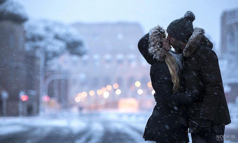 ۶۰ عکس منظره برفی عاشقانه و رمانتیک