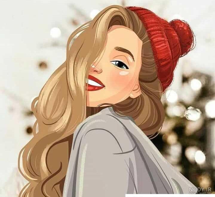عکس کارتونی دخترانه بامزه 2024 برای پروفایل - گلی شی