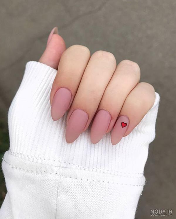 ۵۰ مدل شیک و جذاب کاشت ناخن هلویی - رز سرخ