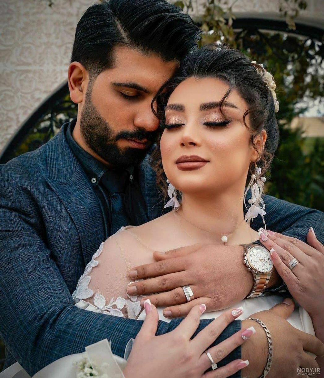 23 عکس رمانتیک و عاشقانه عروس و داماد | ژست‌های زیبا و جدید عکاسی عروسی