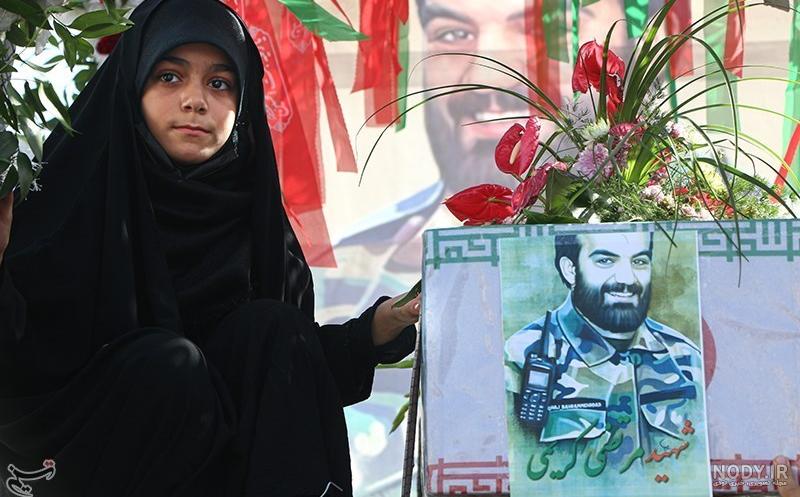 مراسم وداع با پيکر شهيد مدافع حرم مرتضي کريمي +عکس