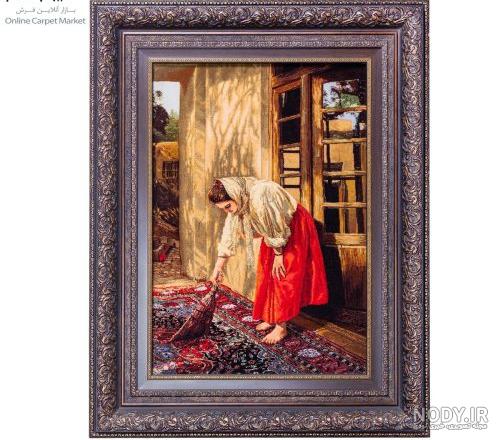 تابلو فرش گل و گلدان مجلسی زیبا - تابلو فرش دستبافت تبریز - گالری فرش مقدم تابلو فرش گل و گلدان مجلسی زیبا - تابلو فرش دستبافت تبریز - گالری فرش مقدم