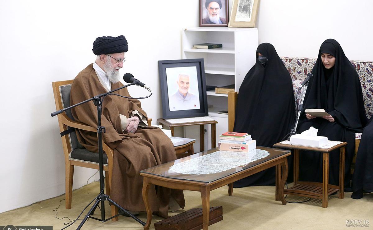 دانلود عکس حاج قاسم سلیمانی و رهبر