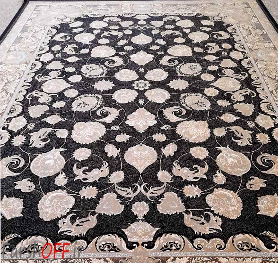 فرش طرح 700 شانه طرح افشان الماس زمینه فیلی کاشان ⚡️ خرید قالی کاشان | فرش  کاشان