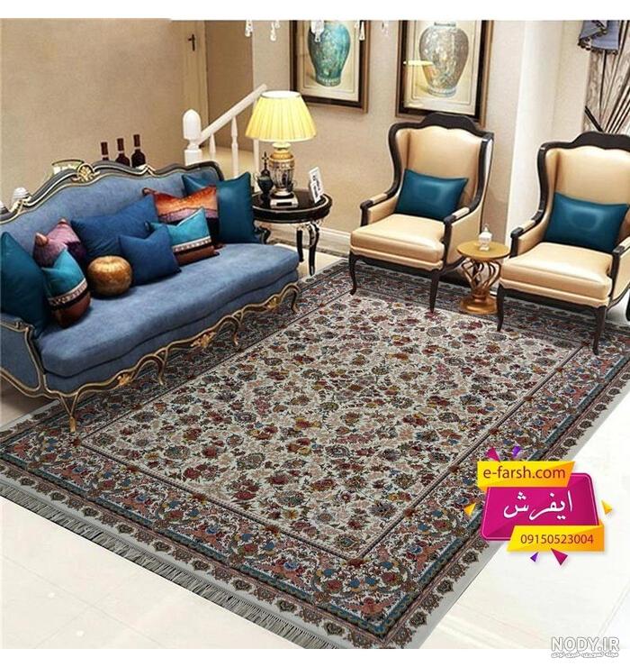 فرش کاشان طرح افشان زمینه کرم | خرید فرش 1200 شانه جدید