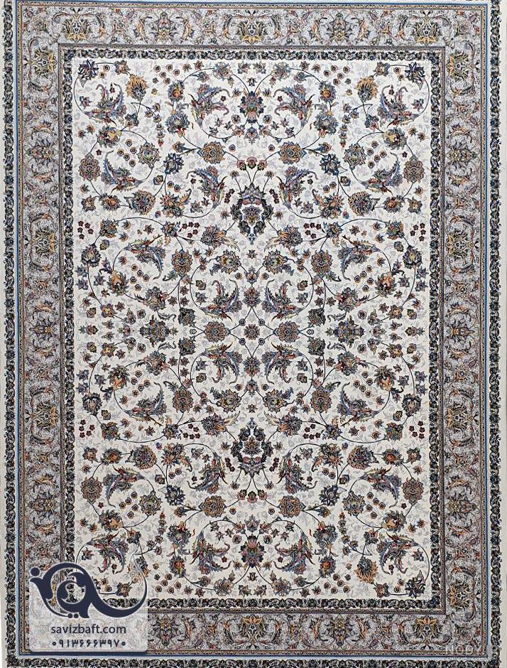 فرش کاشان طرح جدید افشان بهارا 700 شانه 2550 تراکم - فرش کاشان