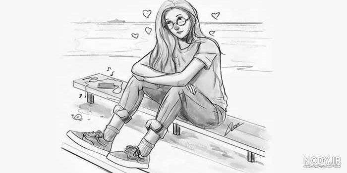 نقاشی دخترانه سخت ❤️ [ بهترین تصاویر ]