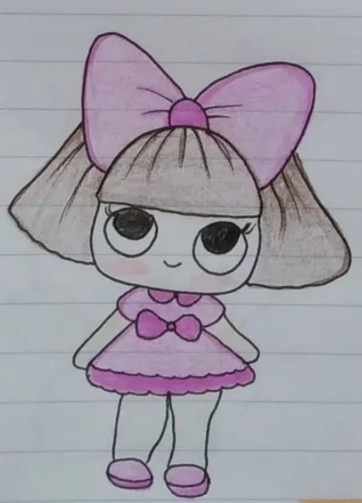 نقاشی کیوت و شاخ