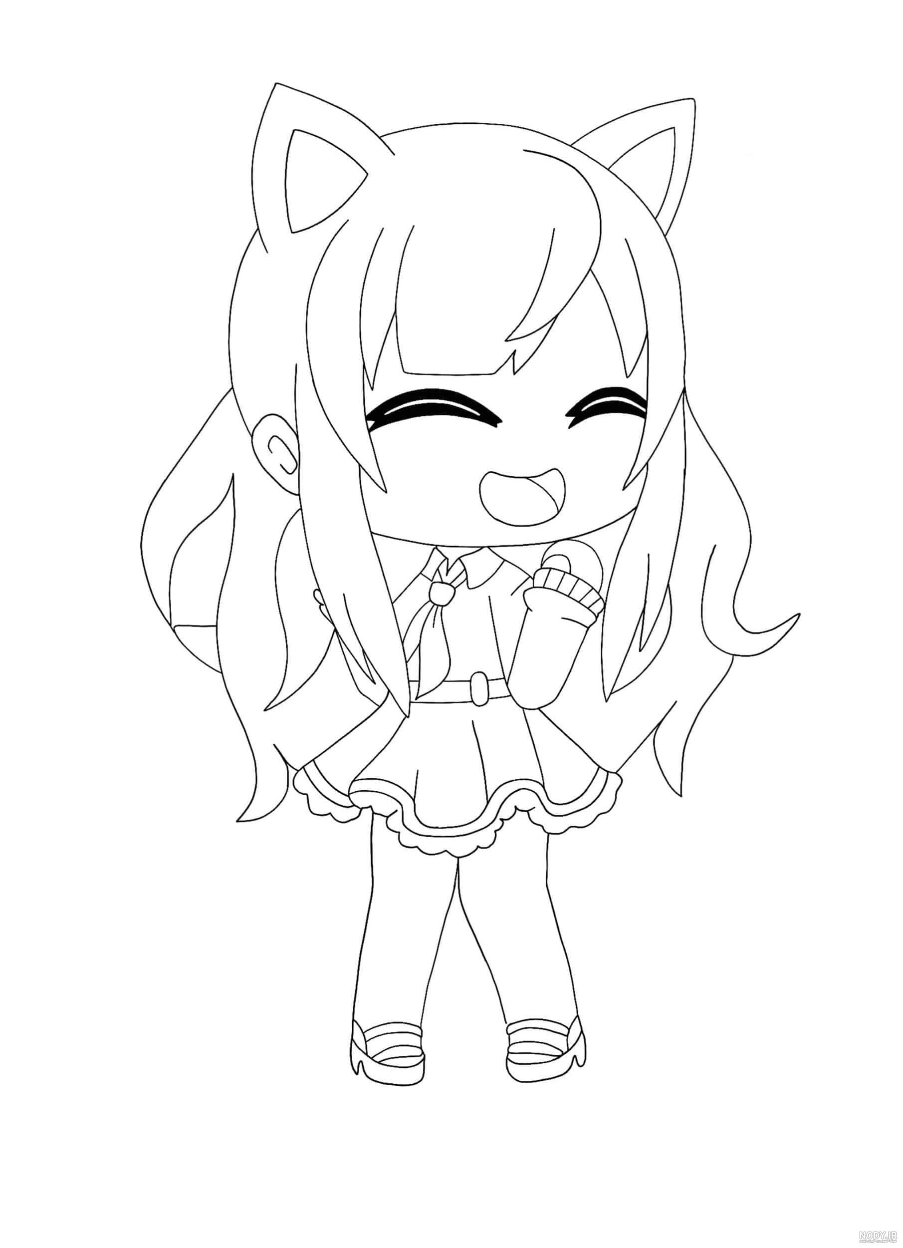 نقاشی کیوت و شاخ