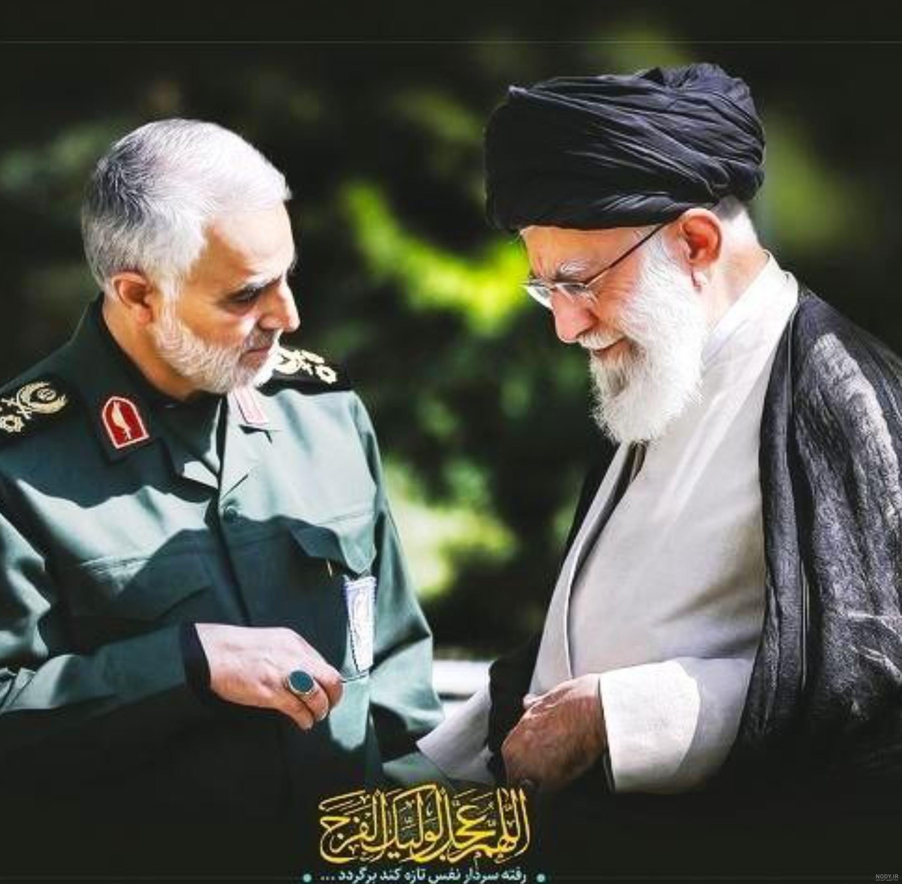 تصاویری از شهید سپهبد قاسم سلیمانی در کنار رهبر معظم انقلاب
