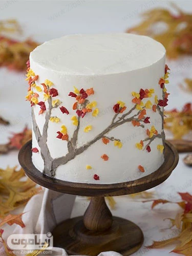 عکس برگ پاییزی برای روی کیک