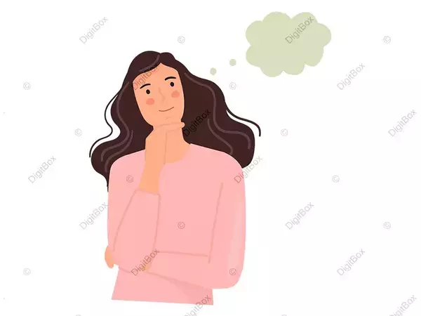عکس زن در حال تفکر