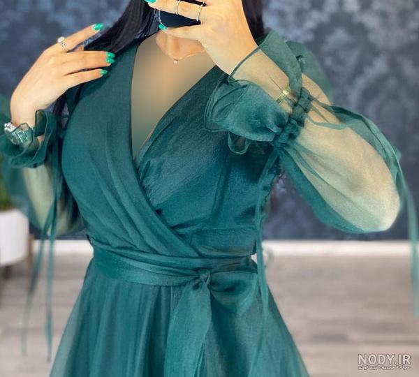 مدل لباس مجلسی دخترانه استین پفی