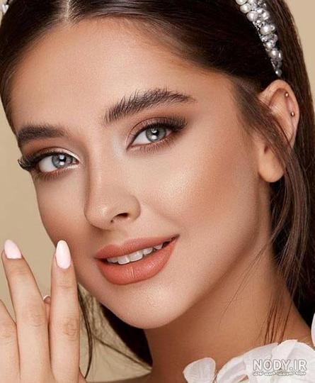 مدل آرایش صورت ملایم دخترانه جدید و مجلسی زیبا با سایه چشم خاص • مجله تصویر  زندگی