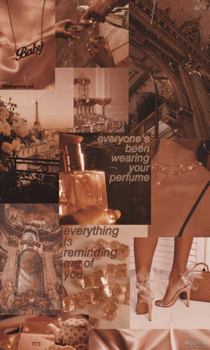  بک گراند قهوه ای فانتزی