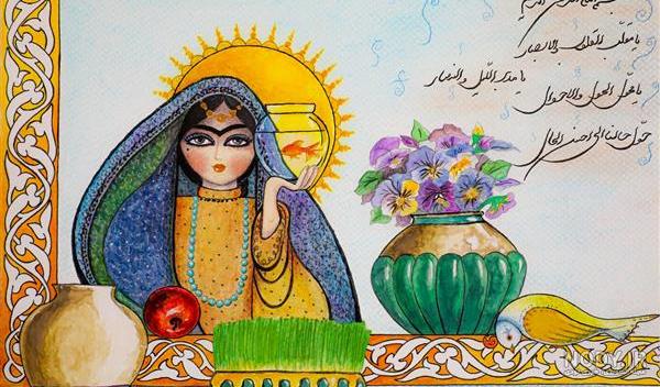62 مدل نقاشی عید نوروز 1403 کودکانه ساده، زیبا برای رنگ آمیزی