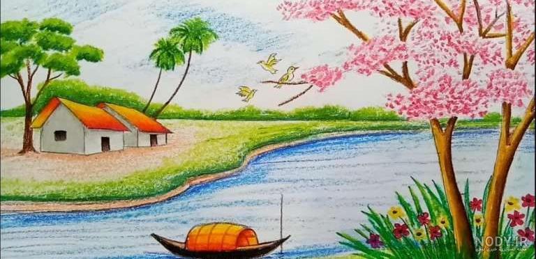 آموزش نقاشی به کودکان - فصل بهار
