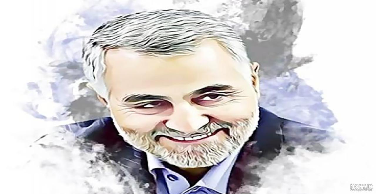 عکس سردار سلیمانی نقاشی شده ❤️ [ بهترین تصاویر ]