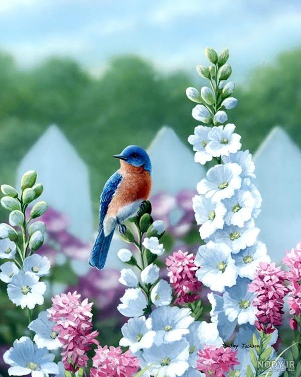 عکس نقاشی از منظره طبیعت