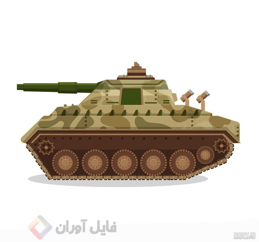 عکس نقاشی تانک جنگی ساده