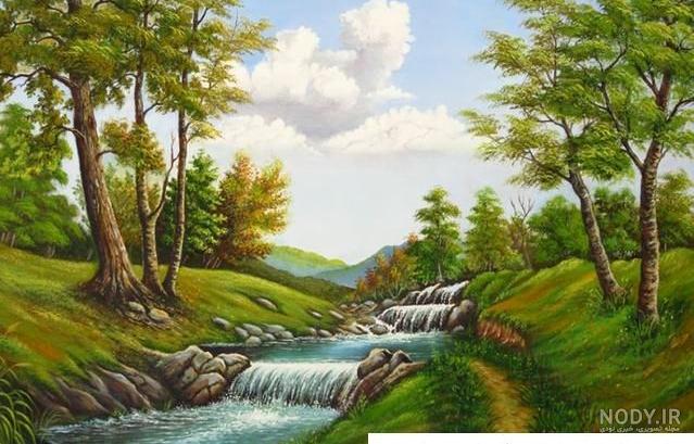 عکس نقاشی منظره سخت
