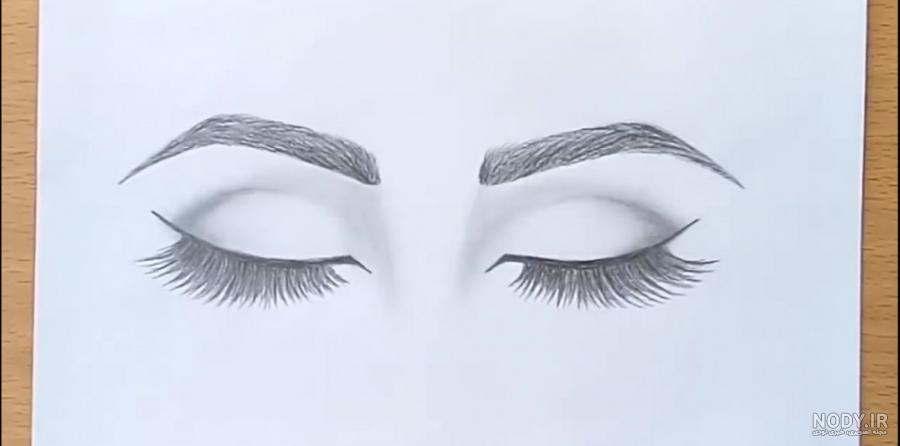 عکس نقاشی چشم و ابرو ساده - عکس نودی
