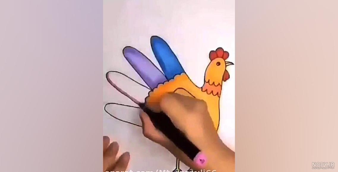 نقاشی خلاقانه با انگشتان دست