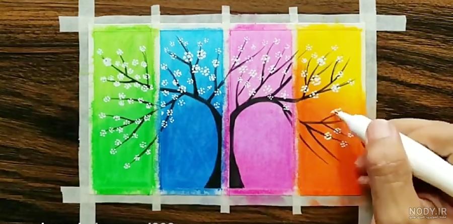 نقاشی درخت برای کودکان؛ طرح‌های زیبا برای رنگ آمیزی - ستاره