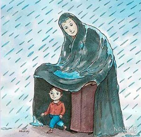 نقاشی گل برای روز مادر - عکس نودی