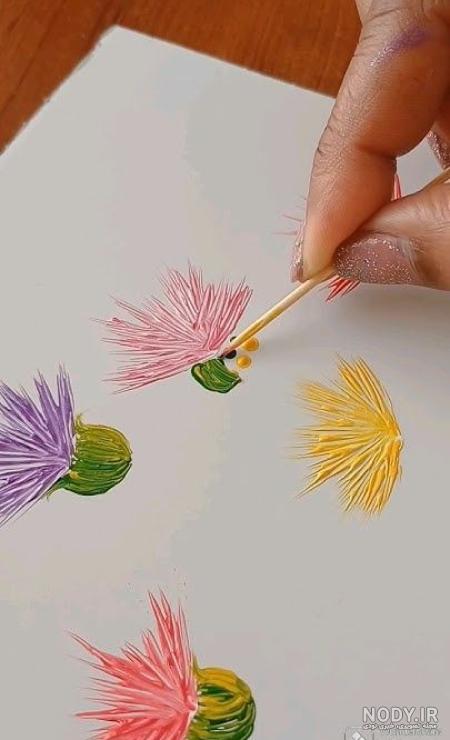 ایده نقاشی روی بوم ساده
