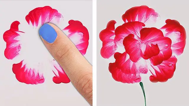 ایده نقاشی ساده روی بوم با گواش