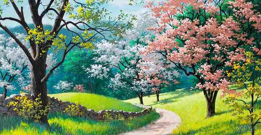 نقاشی زیبا روی بوم - عکس نودی