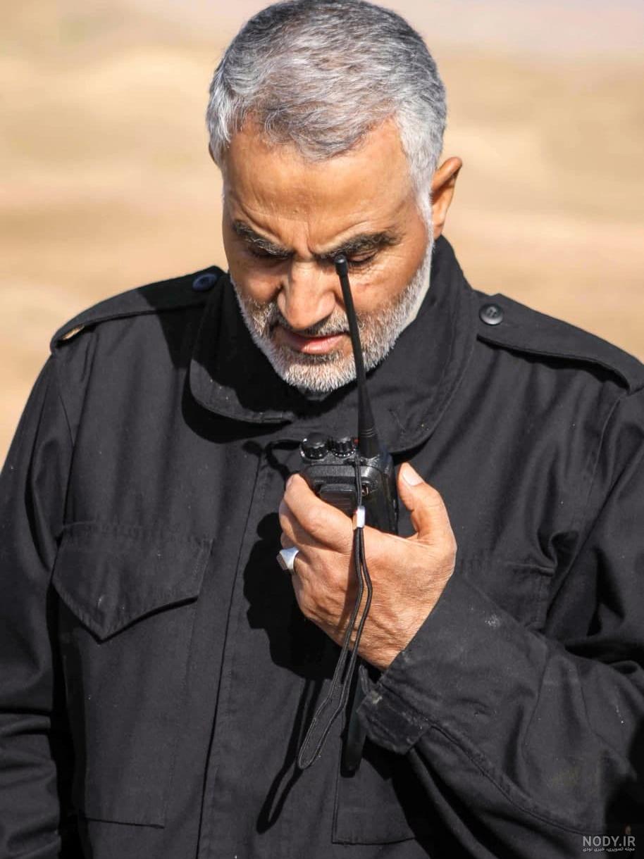 عکس خام سردار سلیمانی برای نقاشی