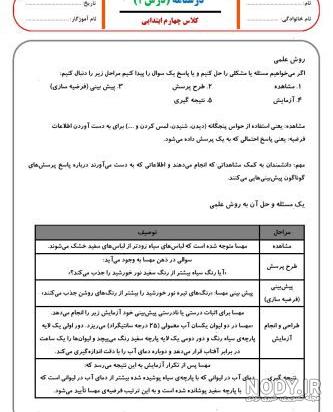 عکس علوم کلاس چهارم صفحه ۸ عکس علوم کلاس چهارم صفحه ۸