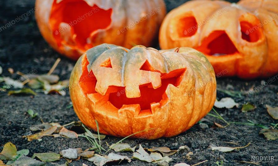 عکس کدو حلوایی هالووینی