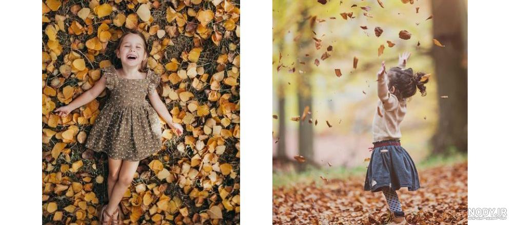ژست عکس پاییزی برای تولد