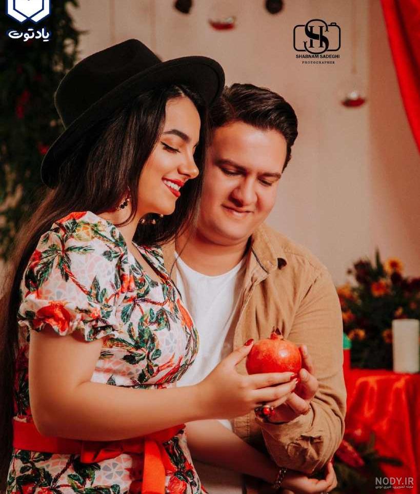 ژست عکس دونفره در شب