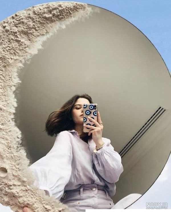  عکس دختر تو آینه ماشین