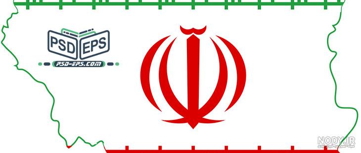 دانلود وکتور پس زمینه پرچم ایران با نقشه مرکزی - دانلود رایگان فایل لایه  باز، PSD، وکتور، لوگو و موکاپ