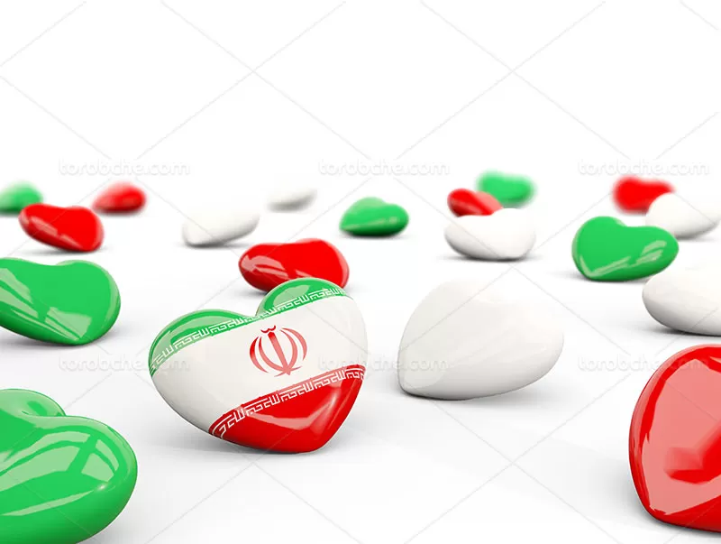 عکس پرچم ایران قلب - عکس نودی