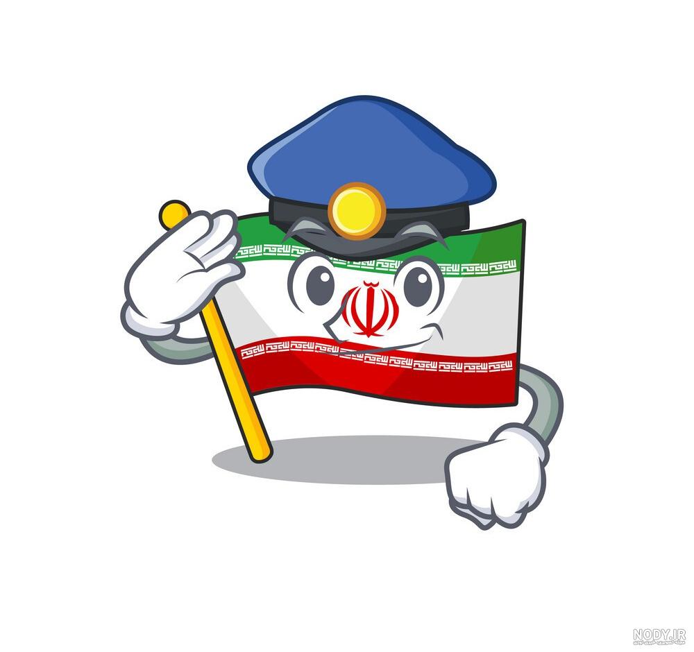 نقاشی پرچم ایران ساده و زیبا برای رنگ آمیزی کودکان