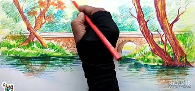 آموزش مرحله به مرحله نقاشی مداد رنگی | آموزش کشیدن منظره کلبه جنگلی جلسه دوم آموزش مرحله به مرحله نقاشی مداد رنگی | آموزش کشیدن منظره کلبه جنگلی جلسه دوم